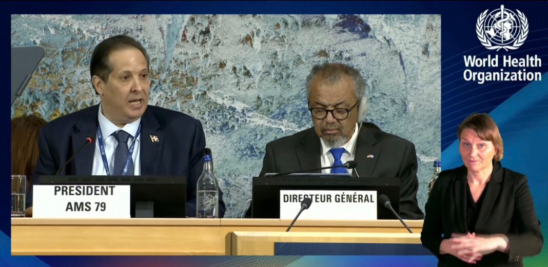 Víctor Atallah asume presidencia de la Asamblea Mundial de la Salud
