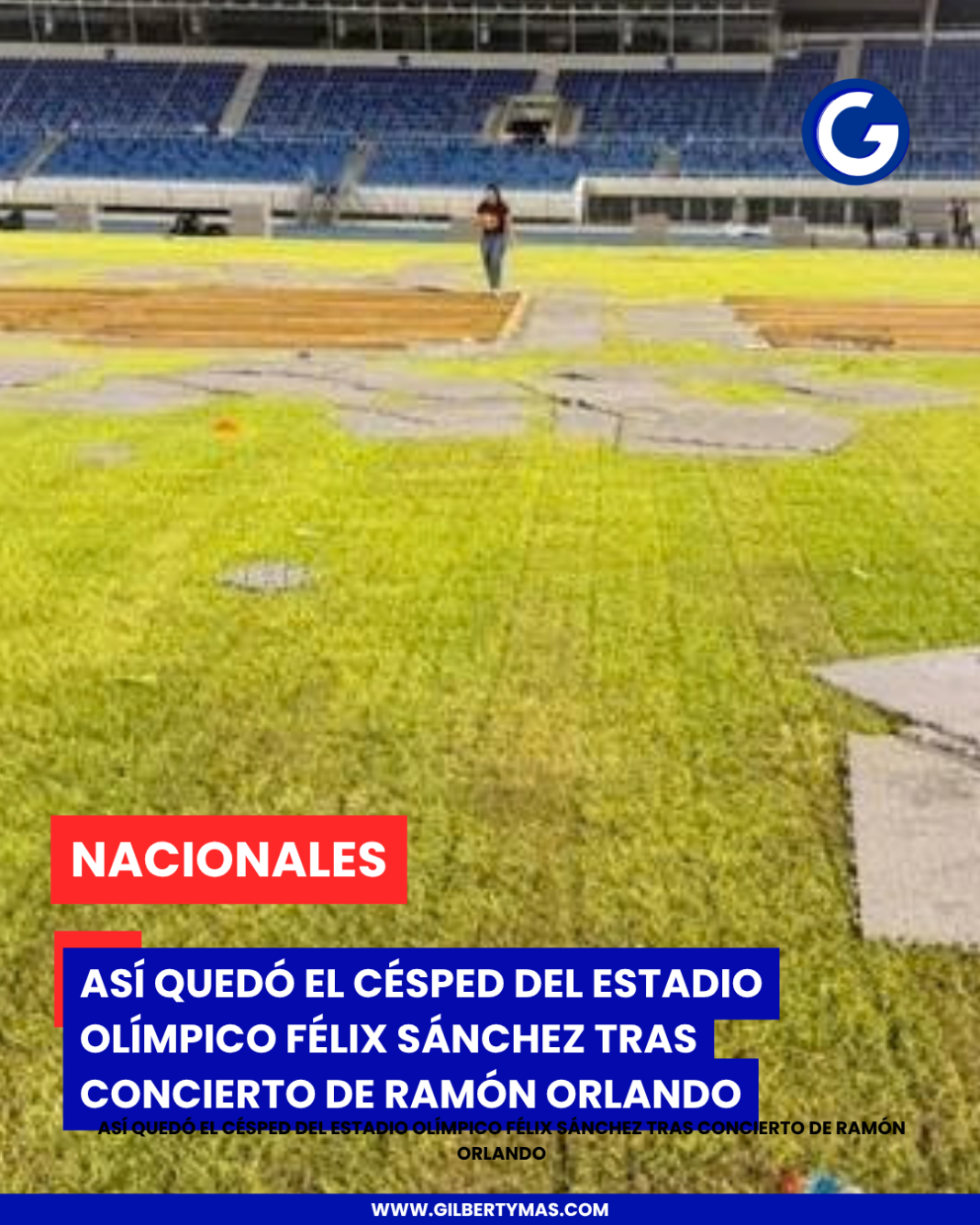 Así quedó el césped del Estadio Olímpico Félix Sánchez tras concierto de Ramón Orlando Así quedó el césped del Estadio Olímpico Félix Sánchez tras concierto de Ramón Orlando