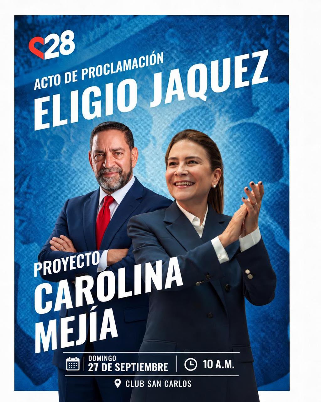 Eligio Jáquez anuncia su apoyo a Carolina Mejía con gran acto este domingo Eligio Jáquez anuncia su apoyo a Carolina Mejía con gran acto este domingo
